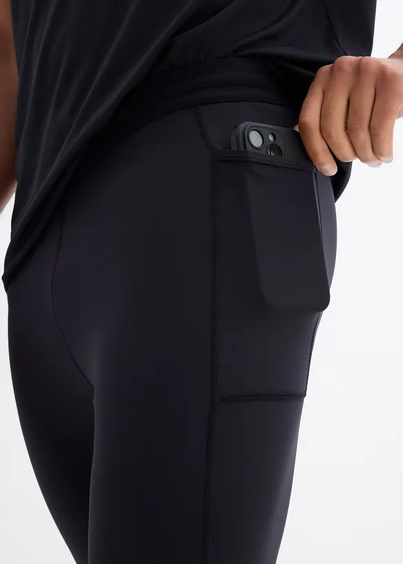 Leggings da running comodi con tasca portacellulare, bonprix