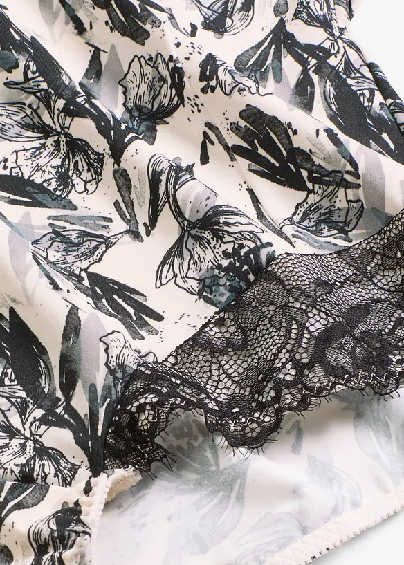 Slip contenitivo a vita alta con effetto modellante medio e pizzo, bonprix