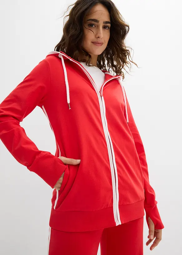 Tuta sportiva in cotone elasticizzato (set 2 pezzi), bonprix