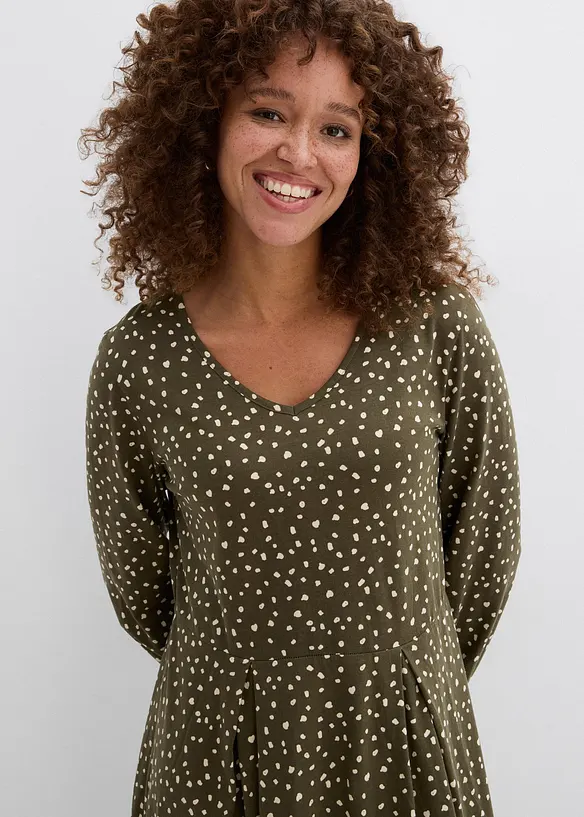 Abito midi in jersey di cotone, bonprix