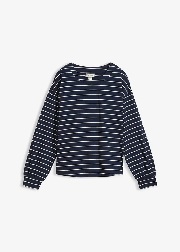 Maglia a maniche lunghe in puro cotone biologico, bonprix