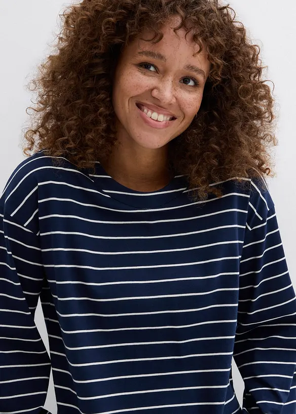 Maglia a maniche lunghe in puro cotone biologico, bonprix