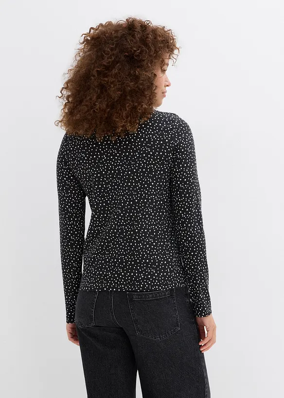 Maglia a maniche lunghe in misto cotone e viscosa (pacco da 2), bonprix