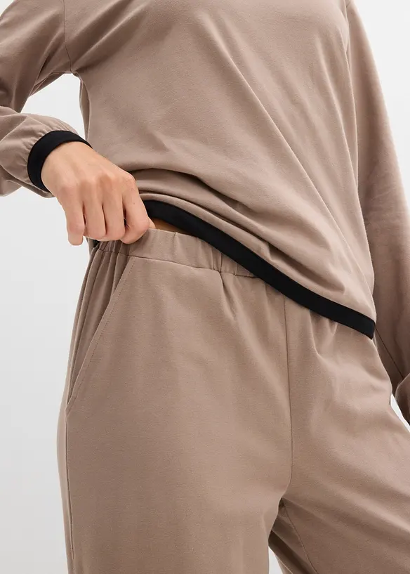 Tuta sportiva di cotone (confezione doppia, set 2 pezzi), bonprix