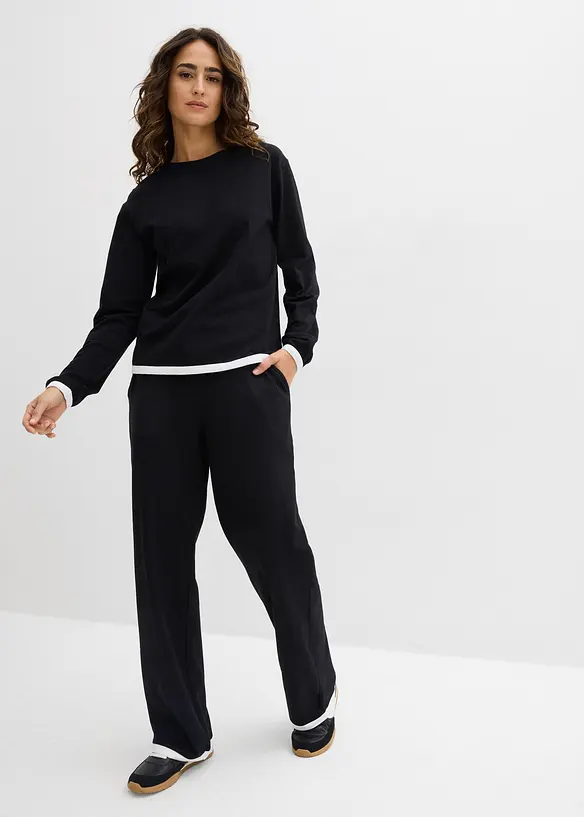 Tuta sportiva di cotone (confezione doppia, set 2 pezzi), bonprix