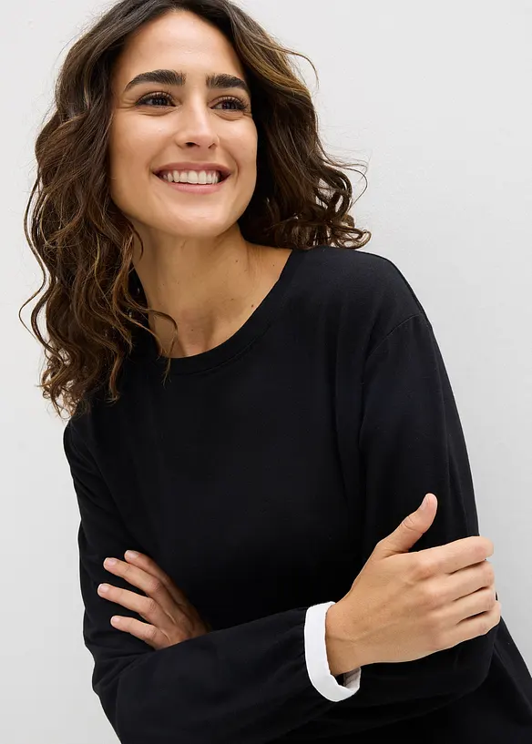 Tuta sportiva di cotone (confezione doppia, set 2 pezzi), bonprix