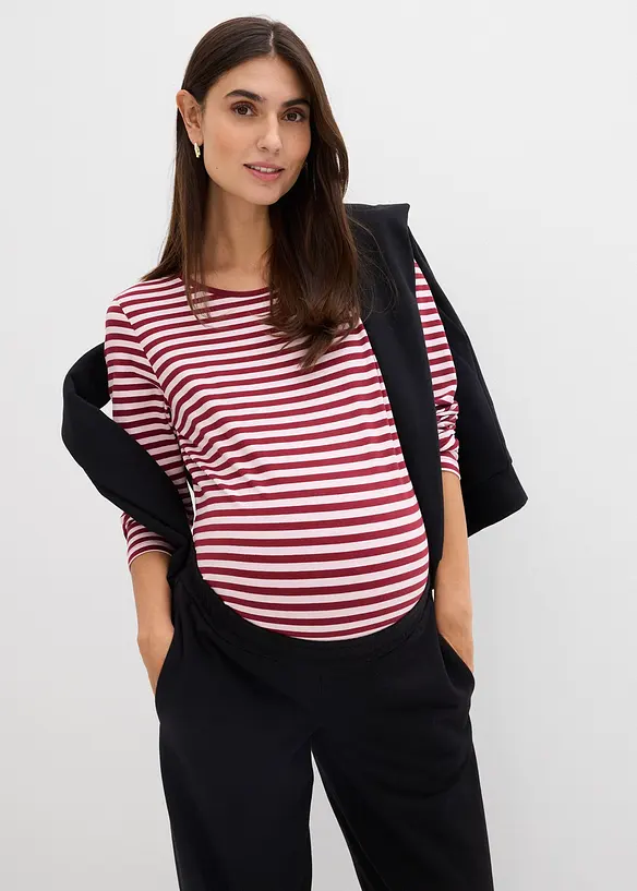 Pantaloni pr&eacute;maman in felpa 2 in 1 regolabili in vita, bonprix