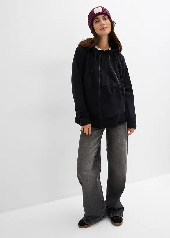 Giacca in pile 4-in-1 con inserto babywearing  utilizzabile sia sul davanti che sul retro, bonprix