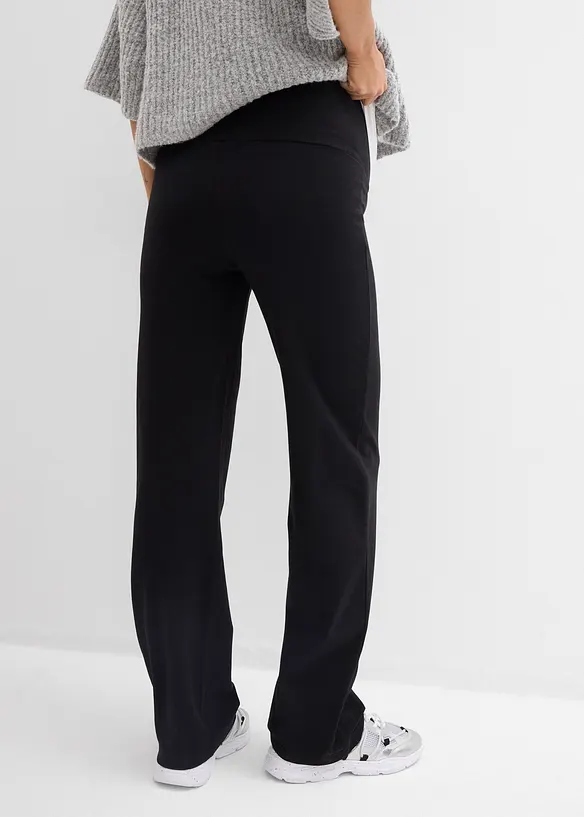Pantaloni pr&eacute;maman 2 in 1 in jersey con fascia risvoltabile per la gravidanza e oltre, bonprix