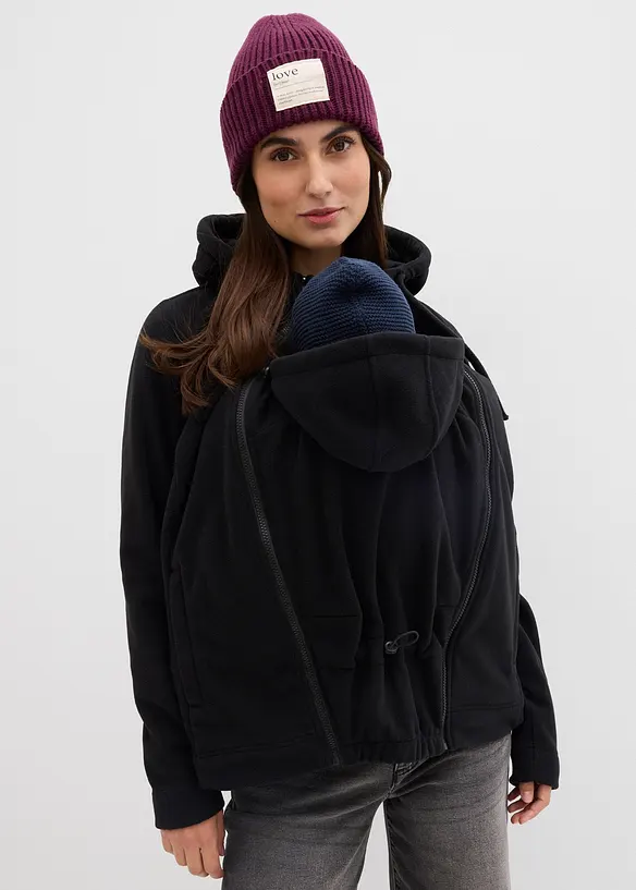 Giacca in pile 4-in-1 con inserto babywearing  utilizzabile sia sul davanti che sul retro, bonprix