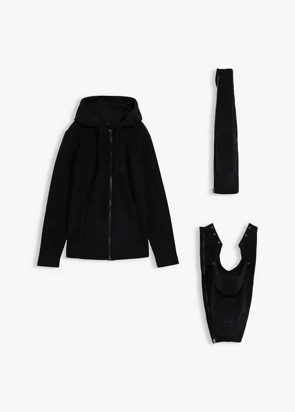 Giacca in pile 4-in-1 con inserto babywearing  utilizzabile sia sul davanti che sul retro, bonprix