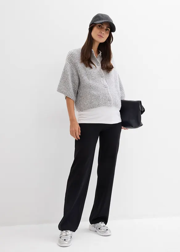 Pantaloni pr&eacute;maman 2 in 1 in jersey con fascia risvoltabile per la gravidanza e oltre, bonprix