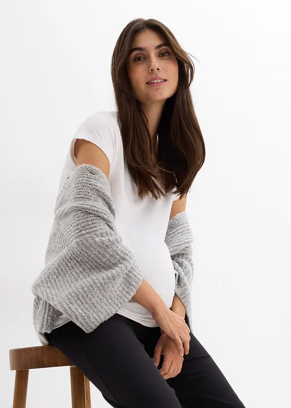 Pantaloni pr&eacute;maman 2 in 1 in jersey con fascia risvoltabile per la gravidanza e oltre, bonprix