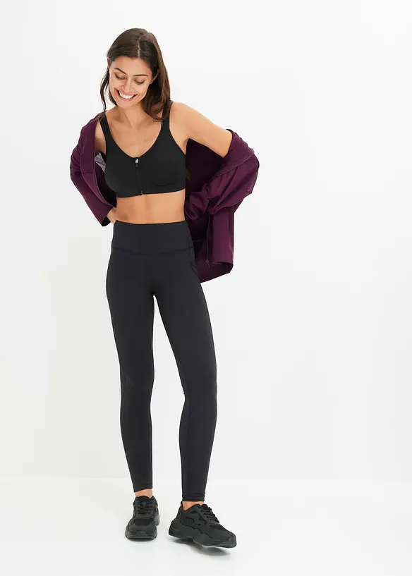 Leggings sportivi comodi con tasca per il cellulare, ad asciugatura rapida, bonprix