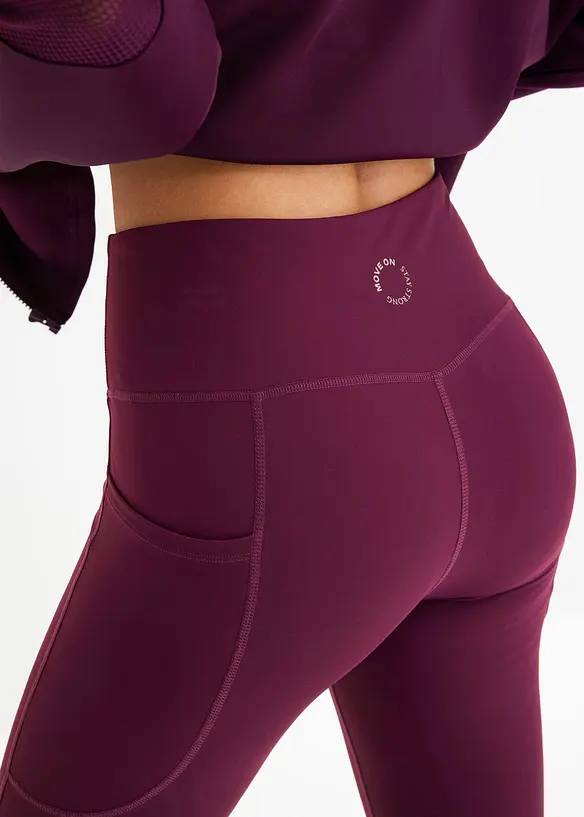 Leggings sportivi comodi con tasca per il cellulare, ad asciugatura rapida, bonprix