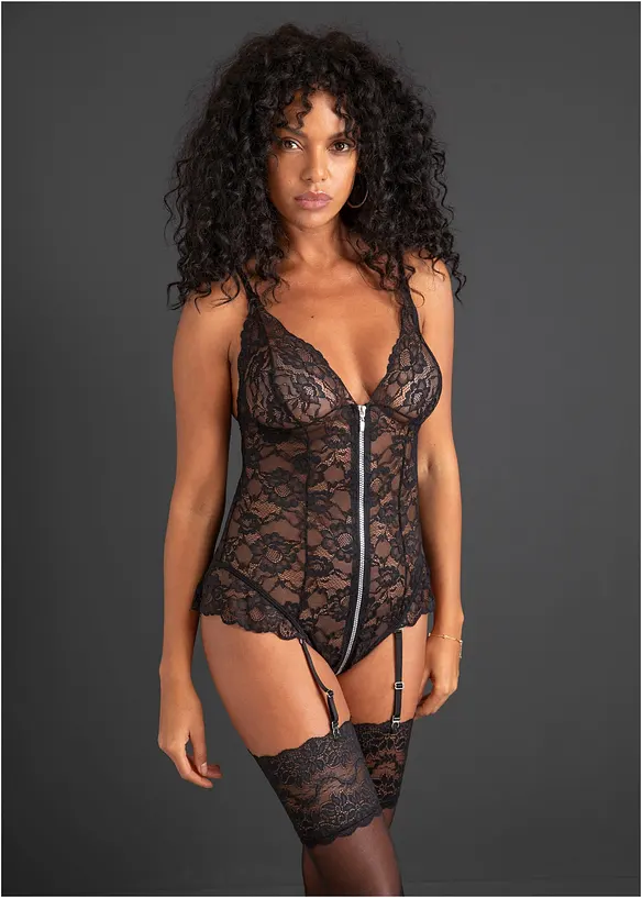 Body con cerniera, bonprix