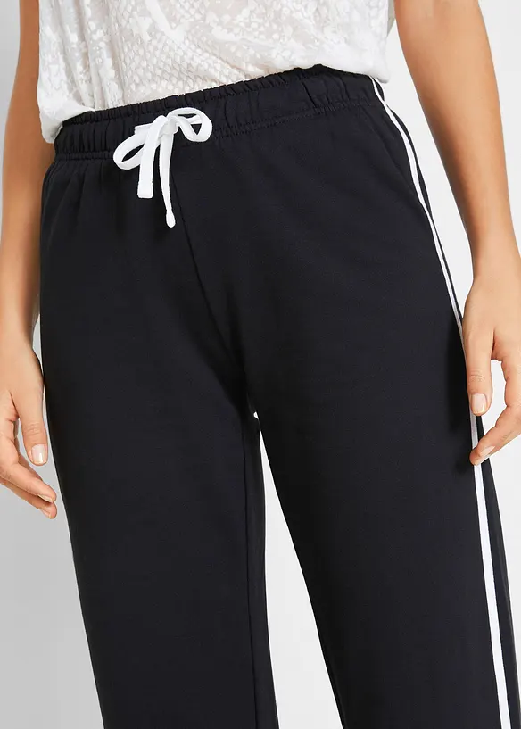 Pantaloni in felpa di puro cotone pesante (pacco da 2), bonprix
