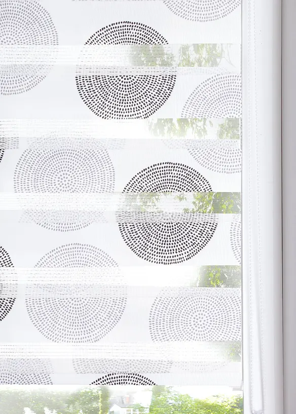 Tenda a rullo doppia con motivo a cerchi, bonprix