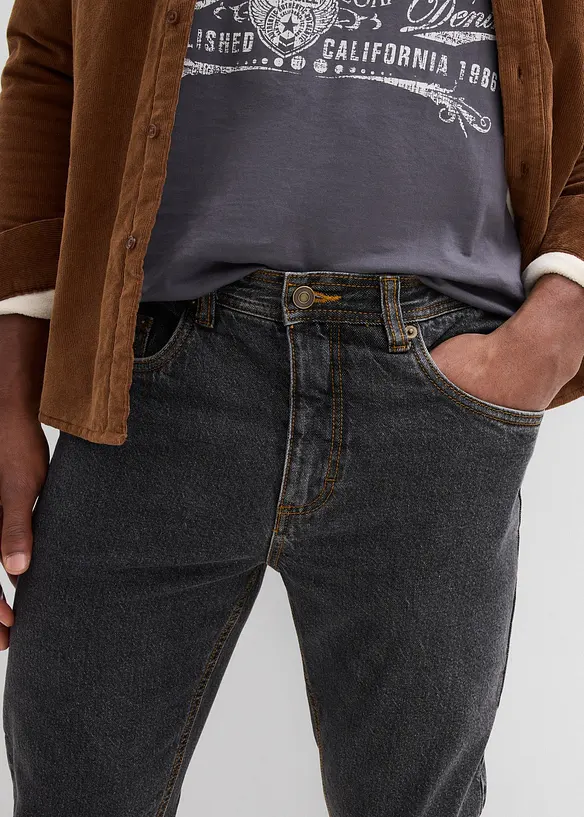 Jeans classic fit con inserto elasticizzato ai lati, straight, bonprix