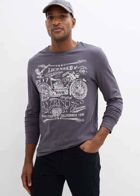 Maglia a maniche lunghe in puro cotone biologico, bonprix