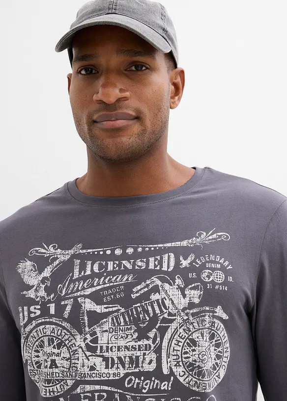 Maglia a maniche lunghe in puro cotone biologico, bonprix