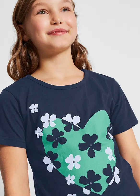 T-shirt (pacco da 2) in cotone biologico, bonprix