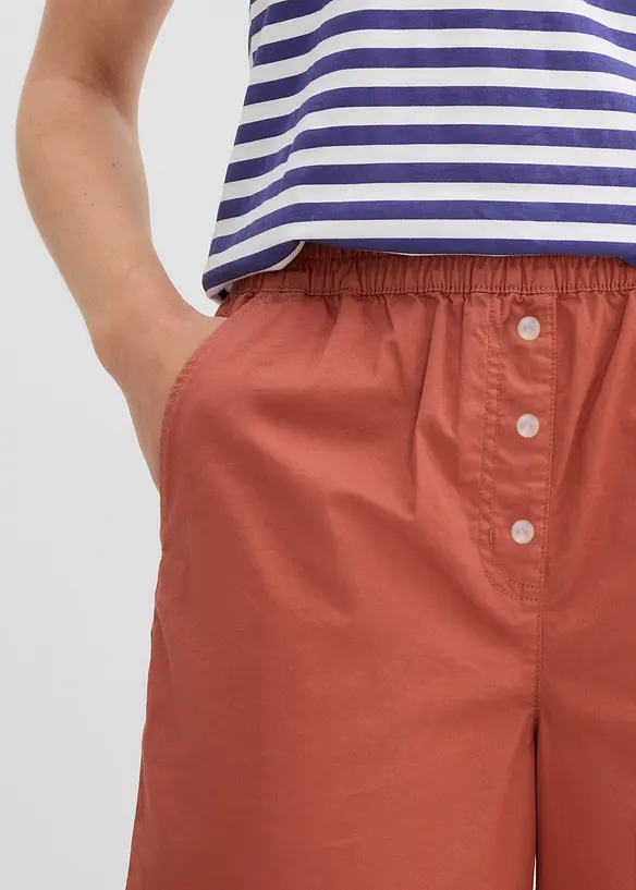 Bermuda in misto cotone paper touch, bonprix