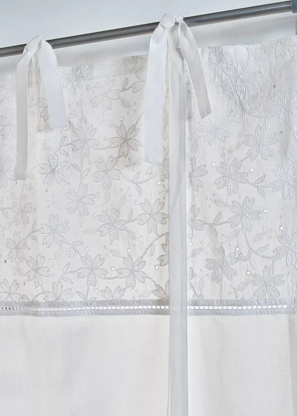 Tenda a pacchetto ricamata con fiocchi, bonprix