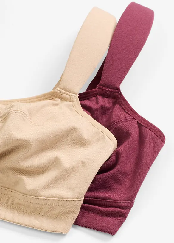 Reggiseno senza ferretto con cotone biologico (pacco da 2), bonprix
