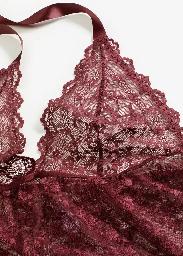 Abito in pizzo con scollo all'americana, bonprix