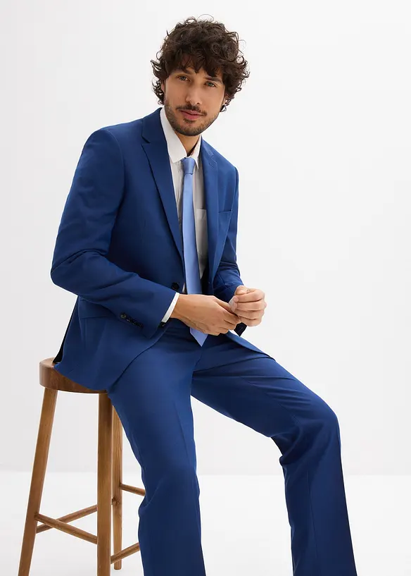 Completo (3 pezzi) giacca, pantaloni, cravatta, slim fit, bonprix