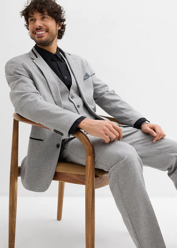 Completo (3 pezzi) giacca, pantaloni, gilet, regular fit, bonprix