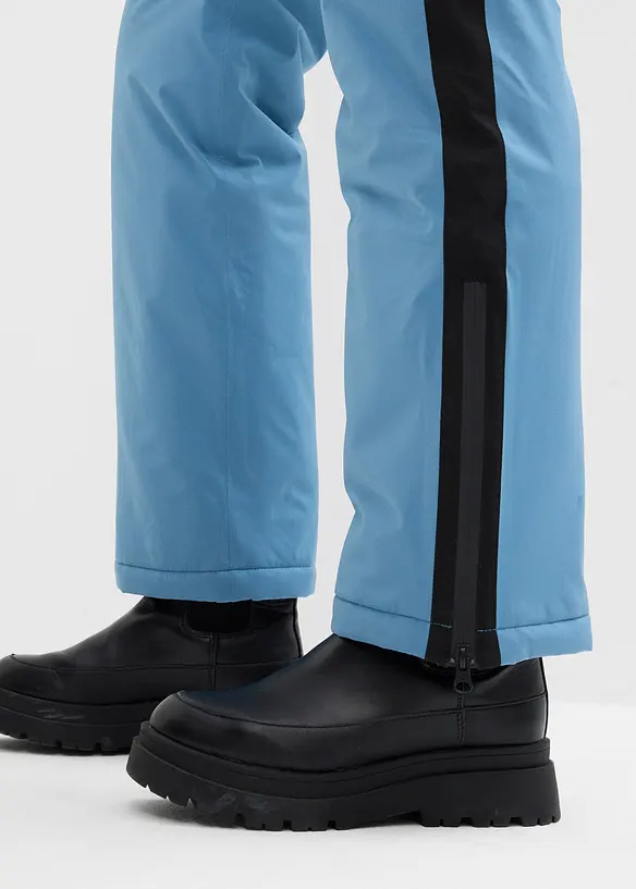Pantaloni da neve imbottiti con ghetta paraneve, bonprix