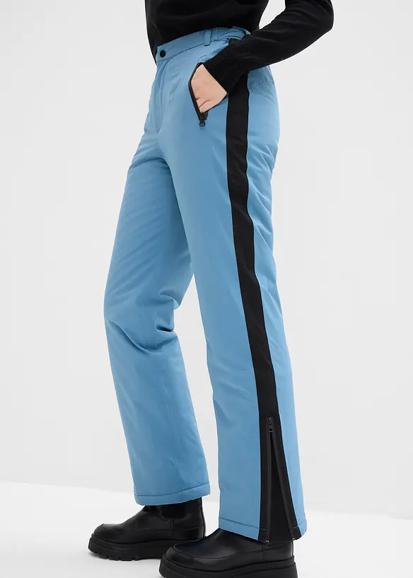 Pantaloni da neve imbottiti con ghetta paraneve, bonprix