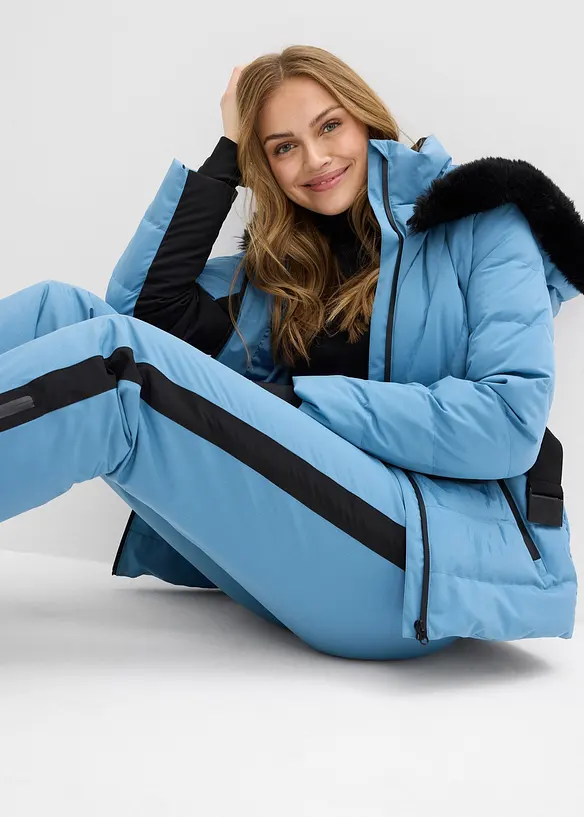 Pantaloni da neve imbottiti con ghetta paraneve, bonprix