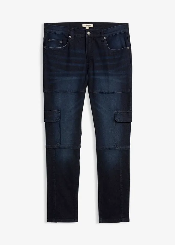 Jeans elasticizzati cargo slim fit, straight, bonprix
