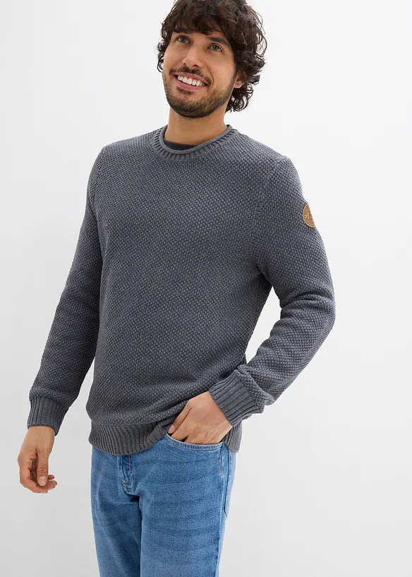 Maglione con cotone riciclato, bonprix