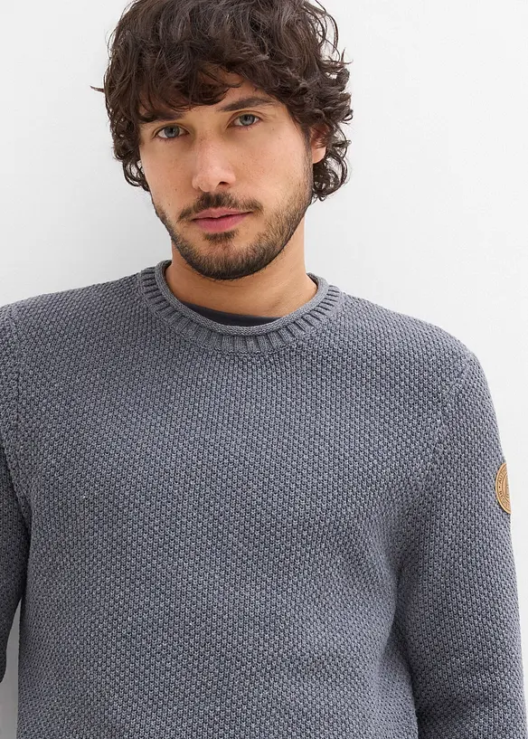 Maglione con cotone riciclato, bonprix
