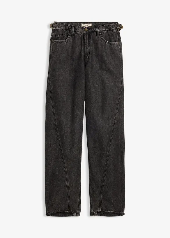 Jeans a palloncino, vita media, bonprix