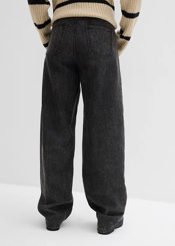 Jeans a palloncino, vita media, bonprix