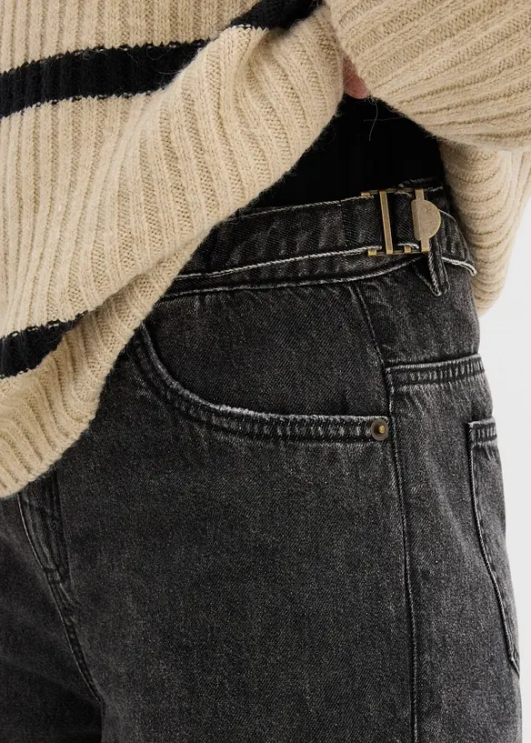 Jeans a palloncino, vita media, bonprix