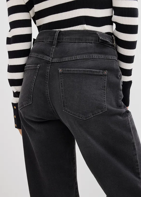 Jeans wide leg, vita media, bonprix