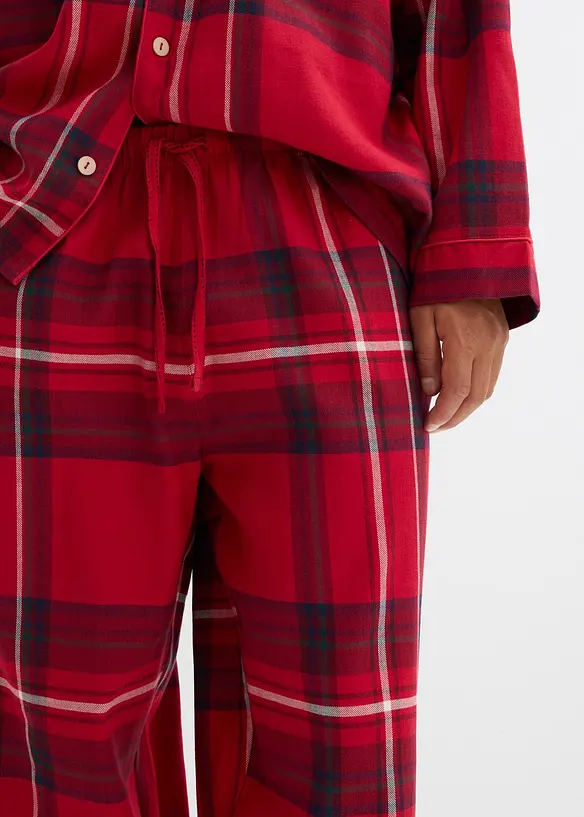 Pigiama in flanella di cotone morbido con sacchetto regalo, bonprix