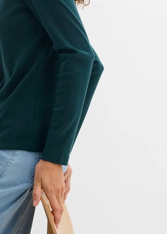 Maglia a maniche lunghe in puro cotone biologico, bonprix