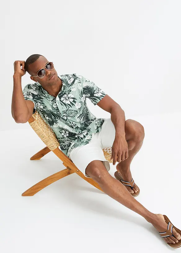 Camicia a maniche corte in viscosa, bonprix