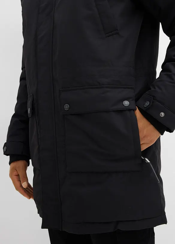 Parka invernale tecnico e impermeabile con vere piume, bonprix