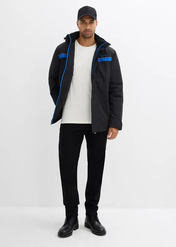 Giacca tecnica impermeabile con cappuccio staccabile, bonprix