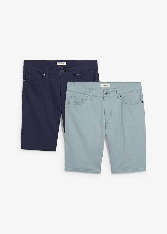 Bermuda elasticizzati, regular fit (pacco da 2), bonprix