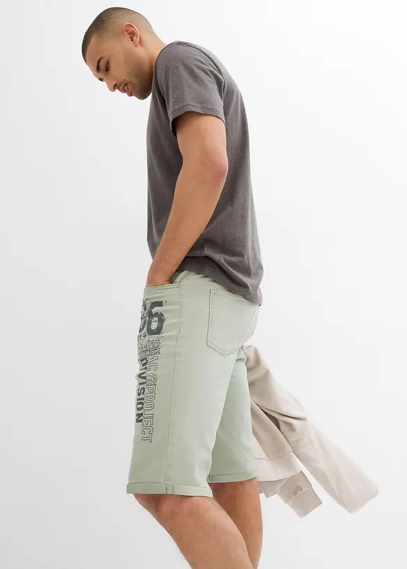 Bermuda in jeans elasticizzati, regular fit, bonprix