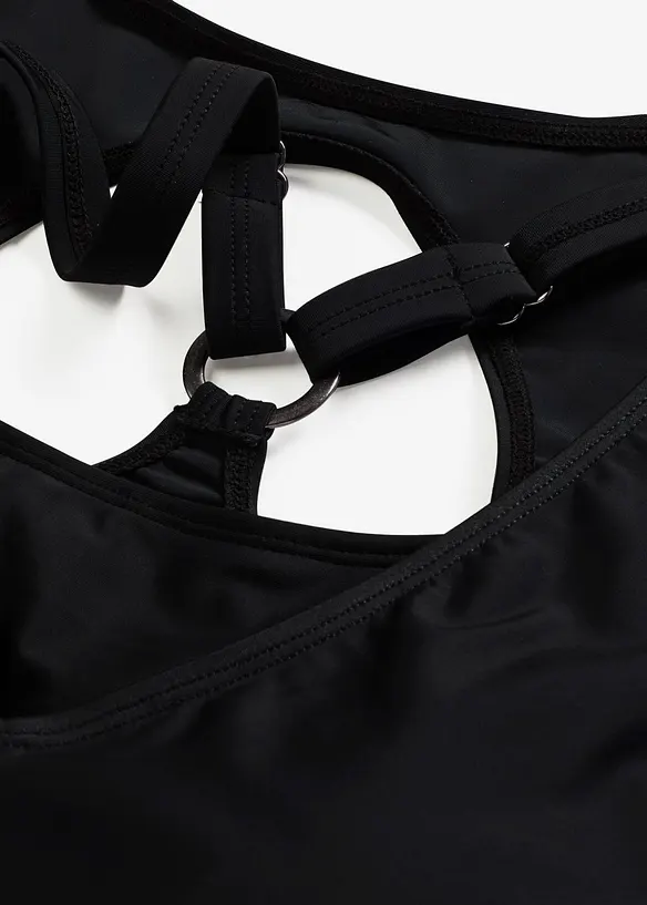 Tankini con reggiseno a fascia (set 3 pezzi), bonprix